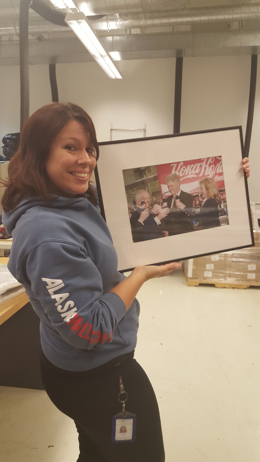 Matting, exhibit set up, and Coca-Cola!